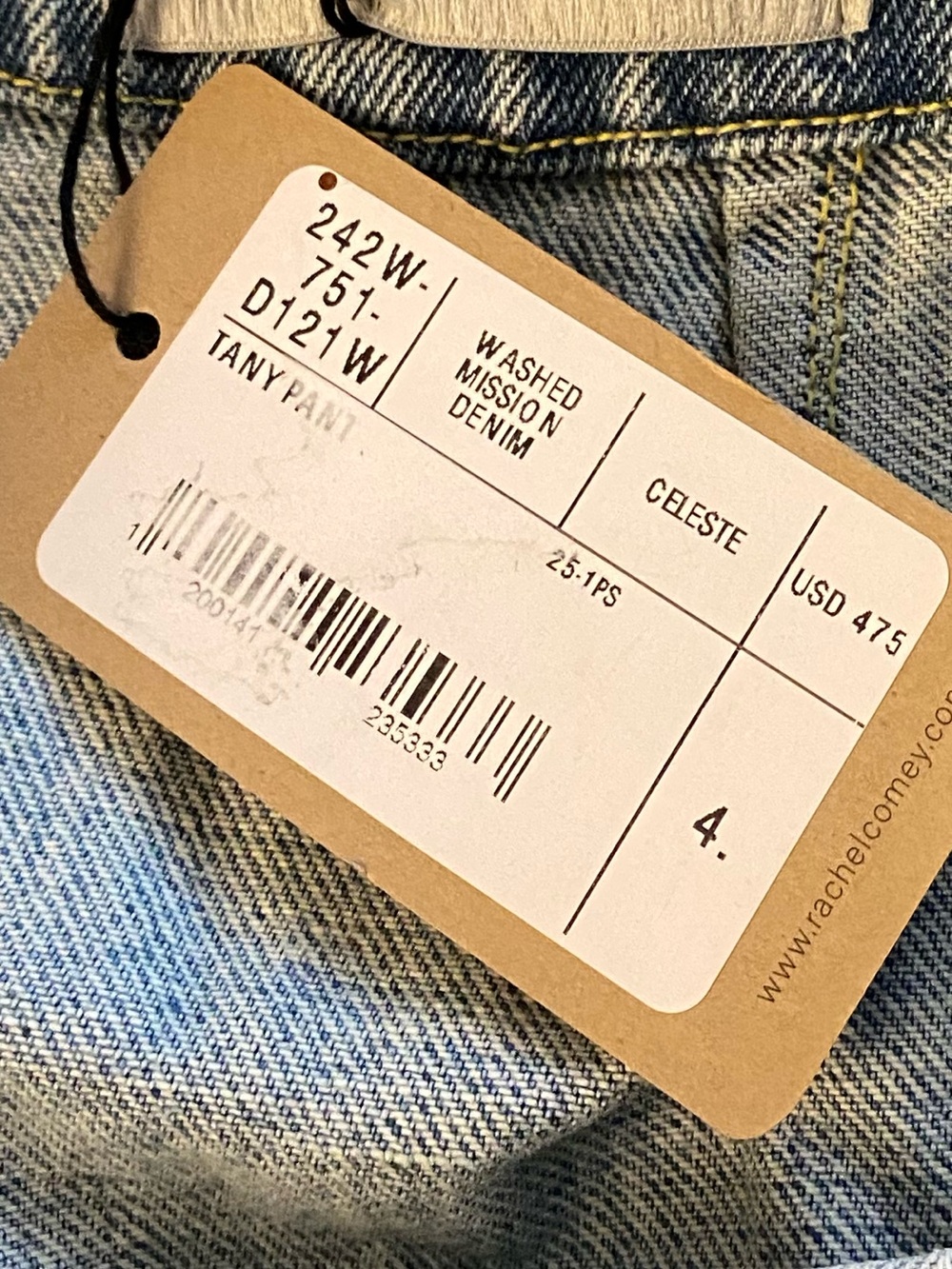 NWT Rachel Comey Tany Pant Washed Mission Denim CURRENT STYLE - Picture 11 of 11